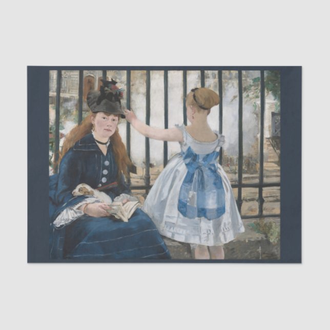 Papel De Seda A ferrovia de Eduard Manet, Arte de Decoupage (Frente )