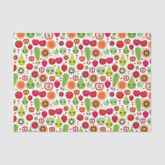 Papel De Seda a fruta caçoa a maçã da ilustração (Frente )
