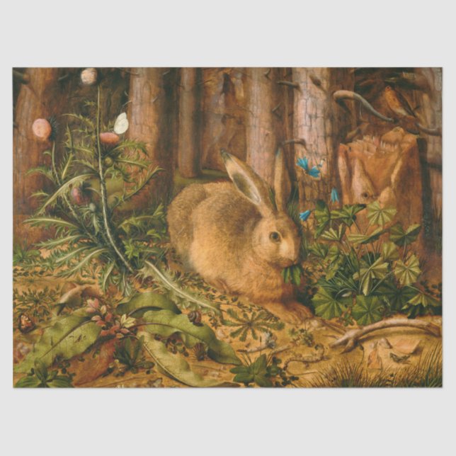 Papel De Seda A Hare in the Forest por Hans Hoffmann (Frente )