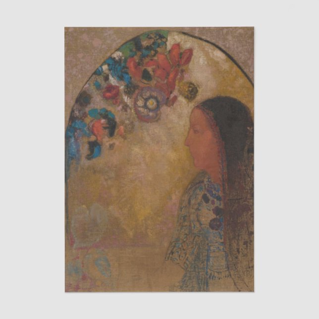 Papel De Seda A Janela Gótica por Odilon Redon (Frente )