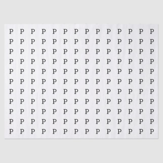 Papel De Seda A letra P ou a sua (Frente )