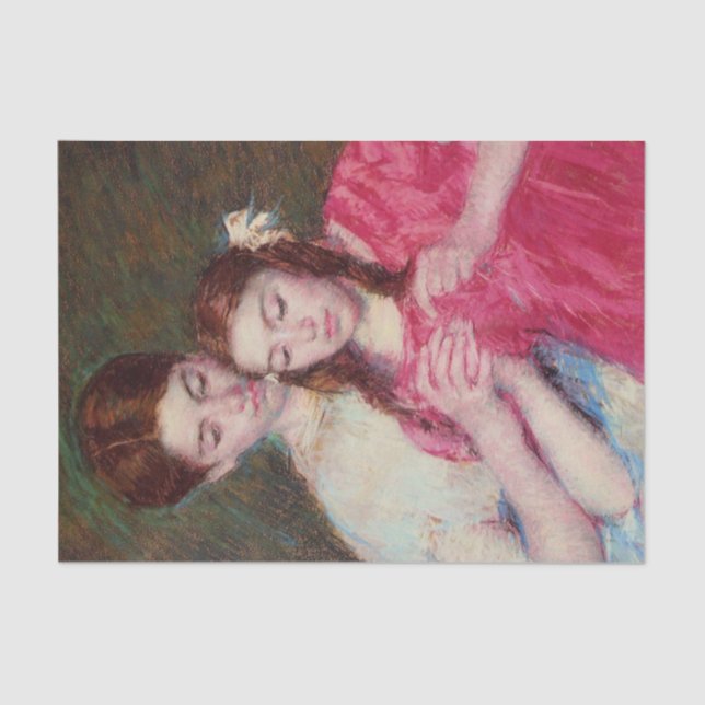 Papel De Seda A lição de crochê (duas irmãs) (Frente )