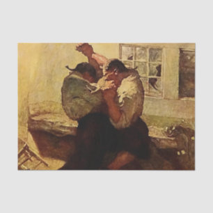 Papel De Seda “A Luta na Cabana” por NC Wyeth