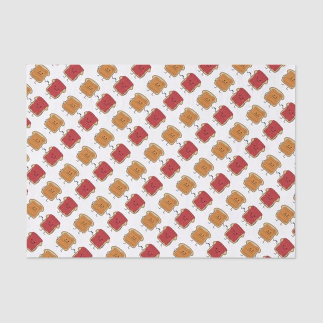 Papel De Seda A manteiga de amendoim e o punho da geléia colidem (Frente )