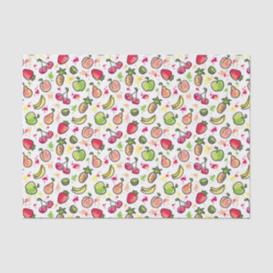 Papel De Seda a mão tirada frutifica teste padrão