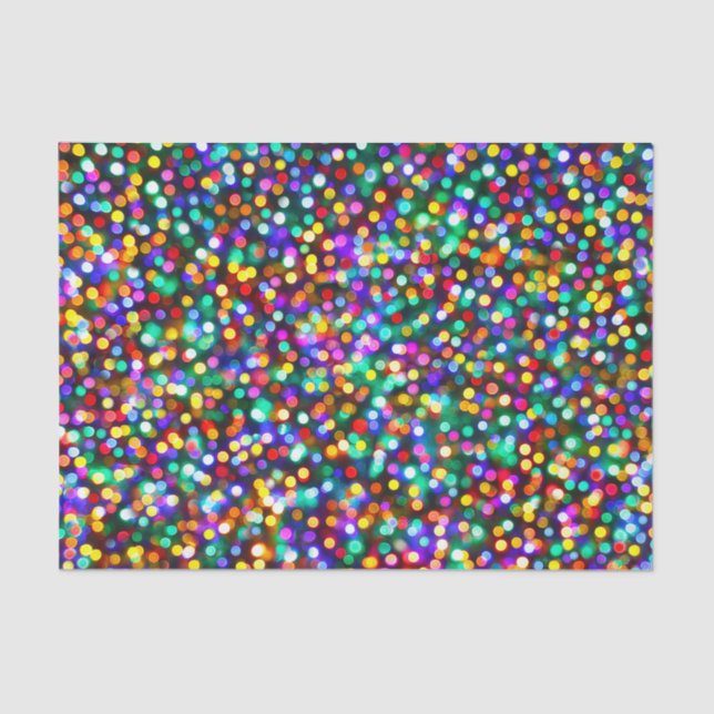 Papel De Seda A noite ilumina desejos do aniversário (Frente )