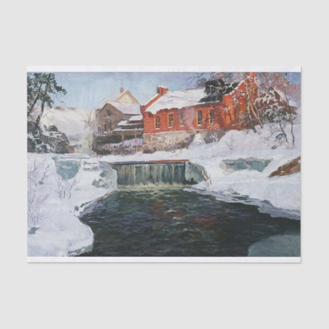 Papel De Seda A nova fábrica em Lillehammer, Thaulow, Frits (Frente )