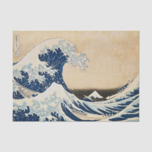 Papel De Seda A onda de Excelentes de Kanagawa por Hokusai