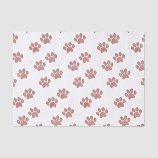 Papel De Seda A pata do cão de filhote de cachorro imprime o (Frente )