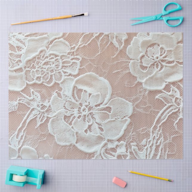 Papel De Seda A Pink Lace Series Design #11 (Arte )