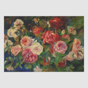 Papel De Seda A pintura de Pierre Renoir, Rosas,