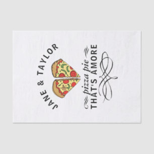 Papel De Seda A pizza do amor acopla nomes