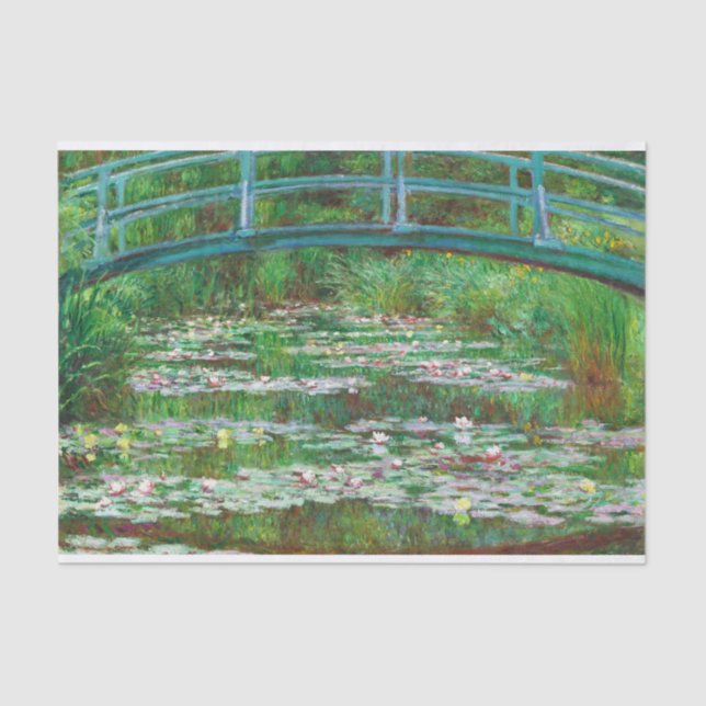 Papel De Seda A ponte japonesa por Claude Monet (Frente )