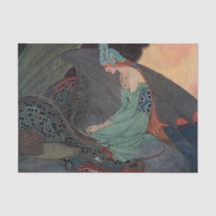 Papel De Seda “A Princesa e o Dragão” por Elenore Abbott