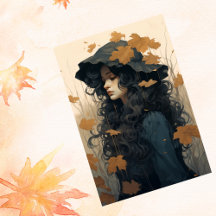 A queda do outono deixa uma garota adorável