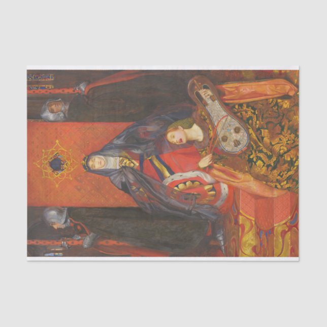 Papel De Seda A Rainha dos Espadas de Byam Shaw (Frente )