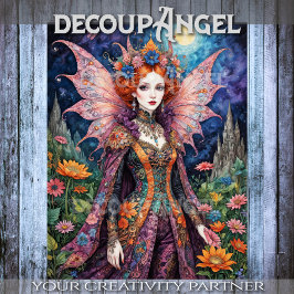 Papel De Seda A Rainha Fantasia da Decoupage do Jardim