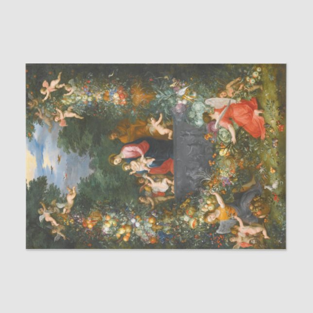 Papel De Seda A Santa Família, Jan Brueghel Decoupage (Frente )