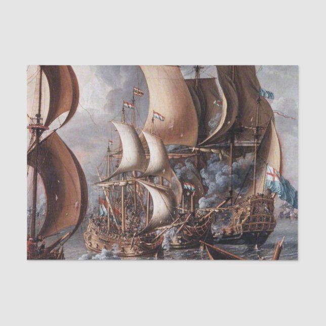 Papel De Seda "A Sea Fight" por Lorenzo a Castro (Frente )