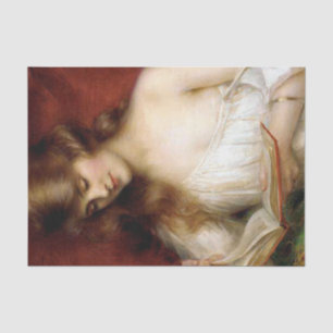 Papel De Seda a senhora bonita, albert lincha, pintura do époqu