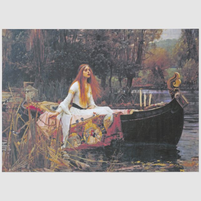 Papel De Seda A Senhora de Shalott, John William Waterhouse (Frente )