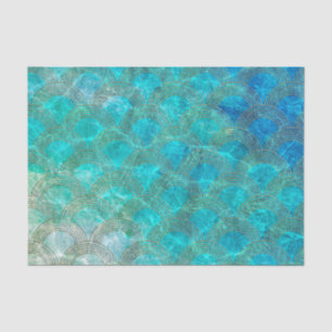Papel De Seda A sereia escala o divertimento do mar da água do