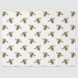 Papel De Seda A Série Abelha Rosa e Dourada Design 11