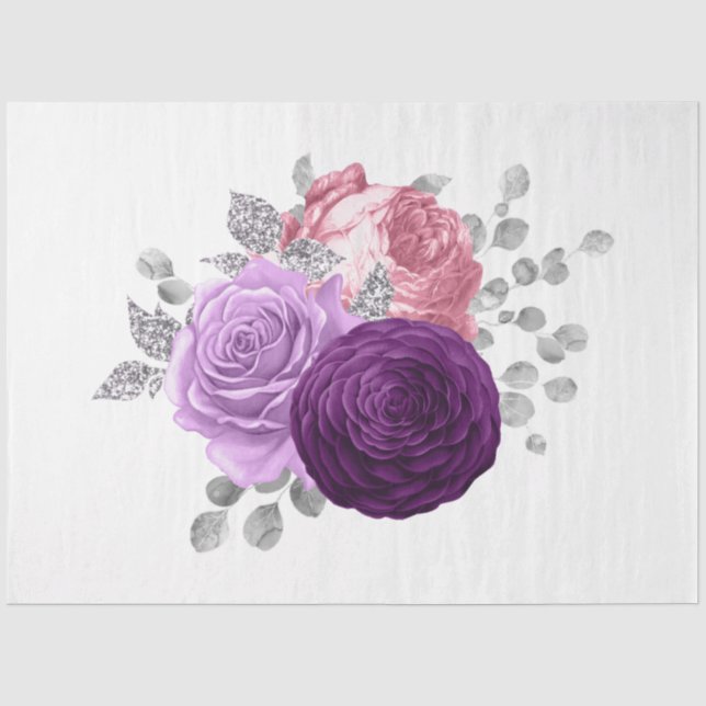Papel De Seda A Série Bouquet Desenho 156 (Frente )