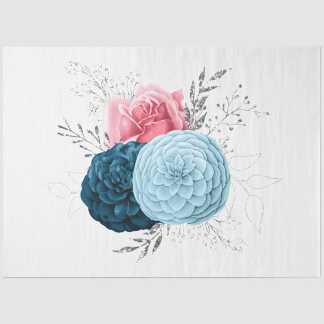Papel De Seda A Série Bouquet Design 161 (Frente )