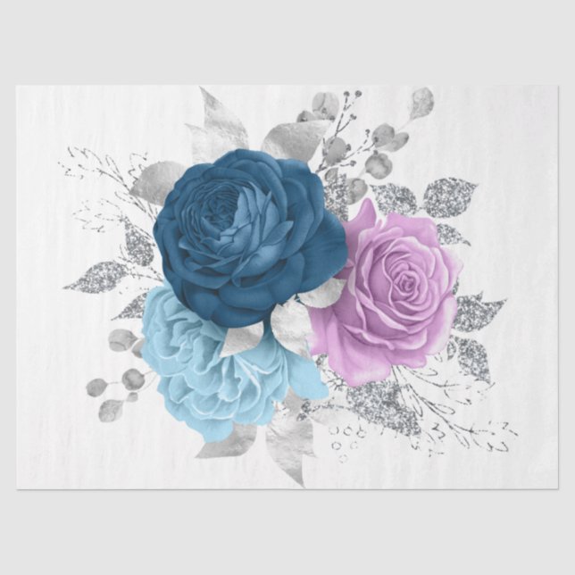 Papel De Seda A Série Bouquet Design 17 (Frente )