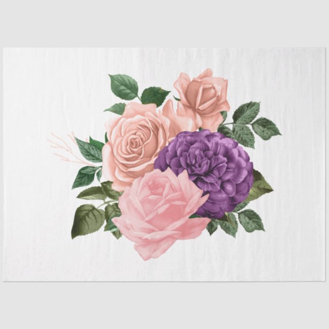 Papel De Seda A Série Bouquet Design 170 (Frente )