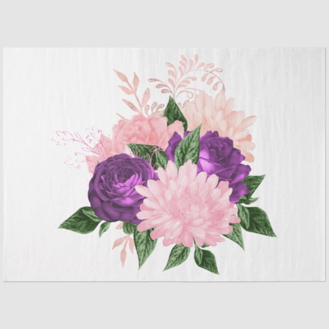 Papel De Seda A Série Bouquet Design 175 (Frente )