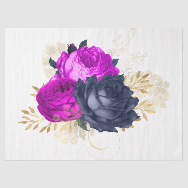 Papel De Seda A Série Bouquet Design 27 (Frente )
