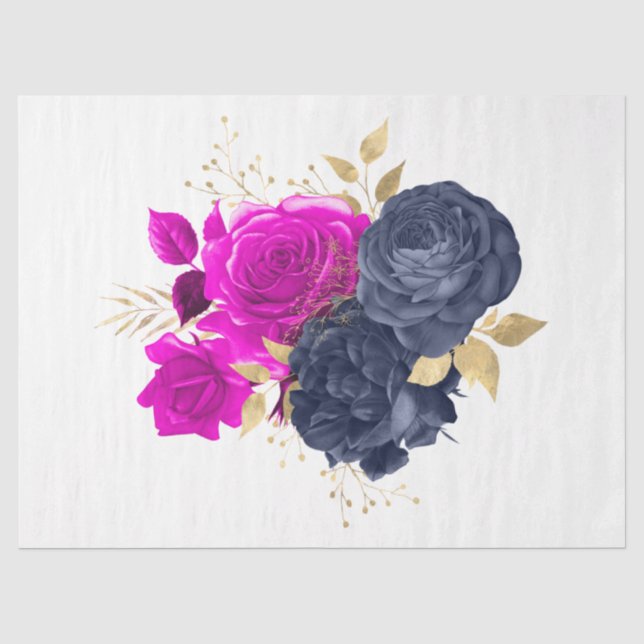Papel De Seda A Série Bouquet Design 28 (Frente )
