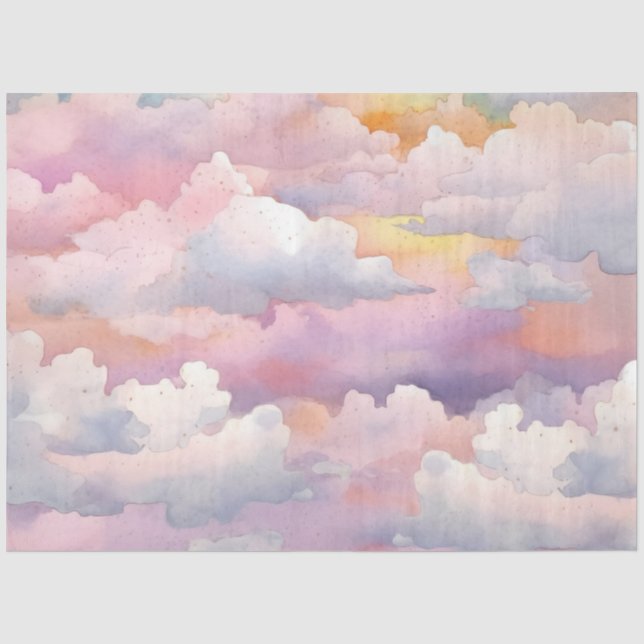 Papel De Seda A Série de Design de Nuvem Pastel Caprichosa 12 (Frente )