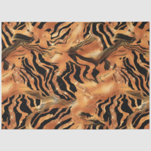 Papel De Seda A Série Glitter Tiger Design #10