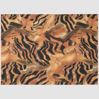 Papel De Seda A Série Glitter Tiger Design #10