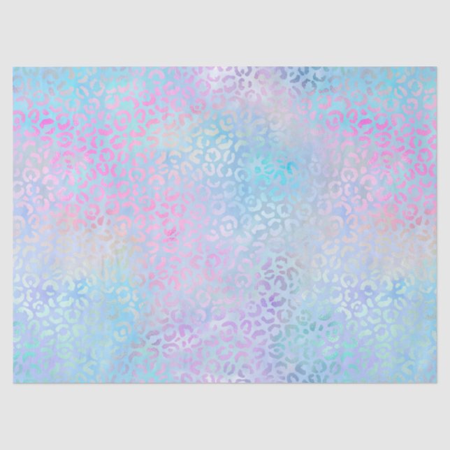 Papel De Seda A Série Leopardo Iridescente Design 9 (Frente )