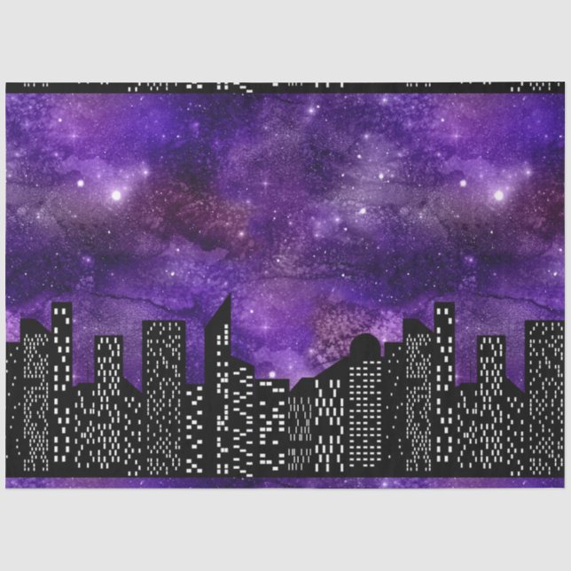 Papel De Seda A Série Starry Skyline Design 10 (Frente )