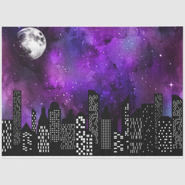 Papel De Seda A Série Starry Skyline Design 2 (Frente )