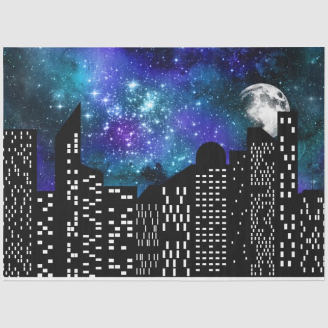 Papel De Seda A Série Starry Skyline Design 5 (Frente )