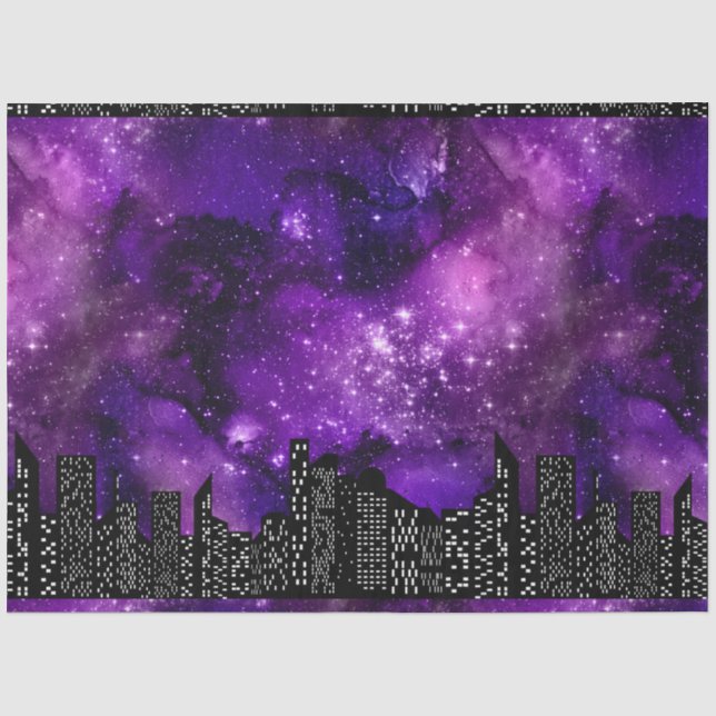Papel De Seda A Série Starry Skyline Design 6 (Frente )