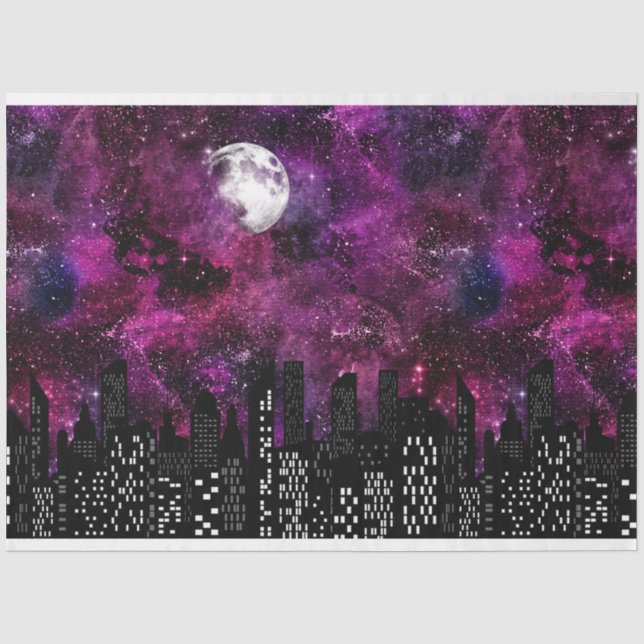 Papel De Seda A Série Starry Skyline Design 7 (Frente )