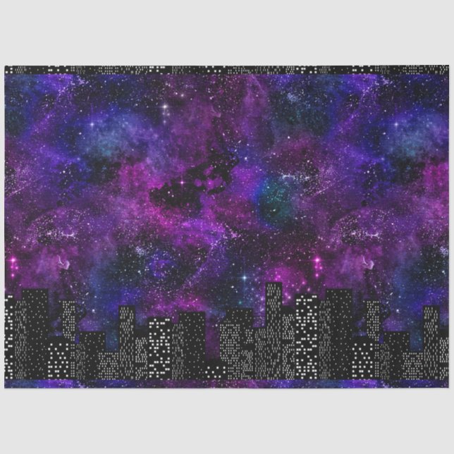 Papel De Seda A Série Starry Skyline Design 8 (Frente )