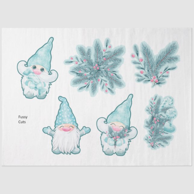 Papel De Seda A Snow Gnomo Series Design 9 (Frente )