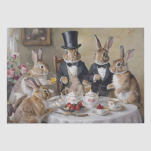Papel De Seda A Soirée de Chá da Lebre Encantada em Decoupage