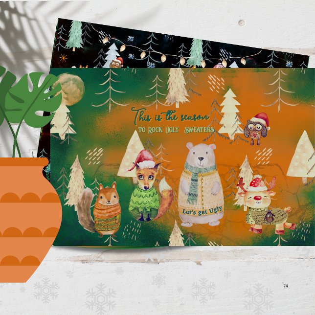 Papel De Seda A temporada para o Rock Ugly Sweater (The Season to Rock Ugly Sweaters Tissue Paper)