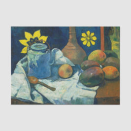 Papel De Seda A vida com bule e Fruta, Paul Gauguin