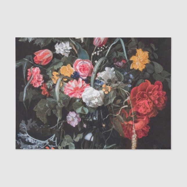 Papel De Seda A vida com flores e borboletas (Frente )