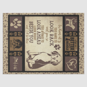 Papel De Seda "A Vida É Melhor Com O Beagle, O Cão De Lover